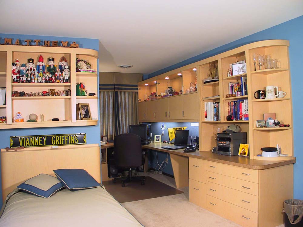 cedar bedroom display shelves